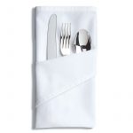 Servete de masa Best Cotton Hotel - 10 bucati, 100% bumbac, percale, dimensiunea 35x35 cm, albe - imagine 4