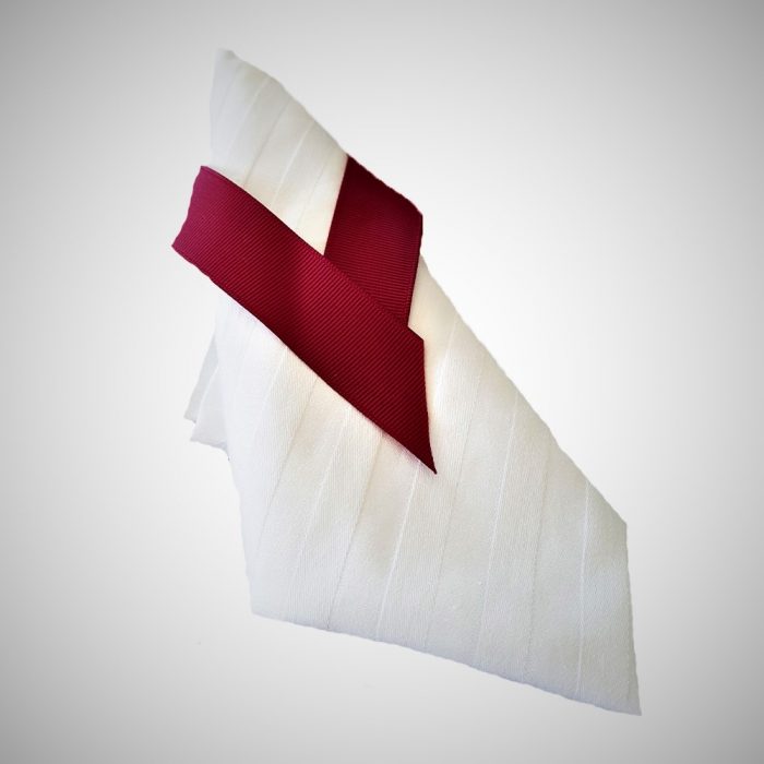 Pachet 50 bucati servete de masa Best Cotton Hotel - 35x35 cm, 100% bumbac, Damasc cu latime dungi 1 cm, alb - imagine 5