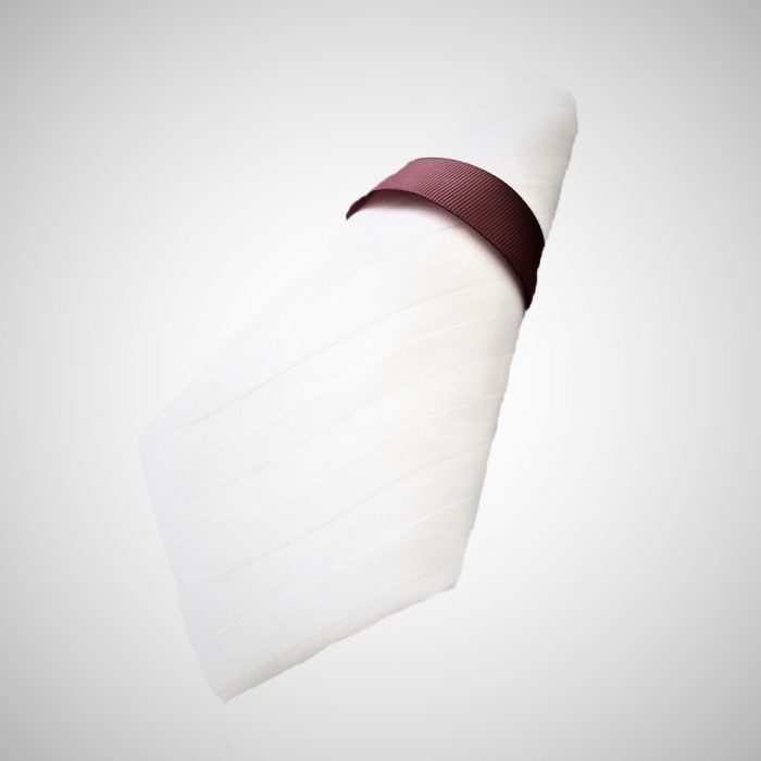 Pachet 50 bucati servete de masa Best Cotton Hotel - 35x35 cm, 100% bumbac, Damasc cu latime dungi 1 cm, alb - imagine 4