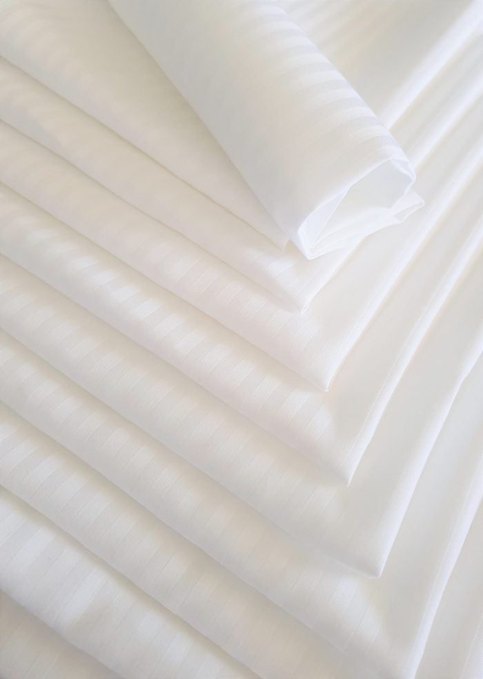 Pachet 50 bucati servete de masa Best Cotton Hotel, 100% bumbac, Damasc Saten, dimensiunea 35x35 cm, latime dungi 0.5 cm - imagine 6