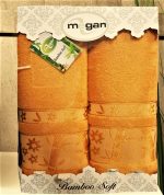 Set 2 prosoape baie Best Cotton - Bambus orange, 100% bambus, 50x90 cm