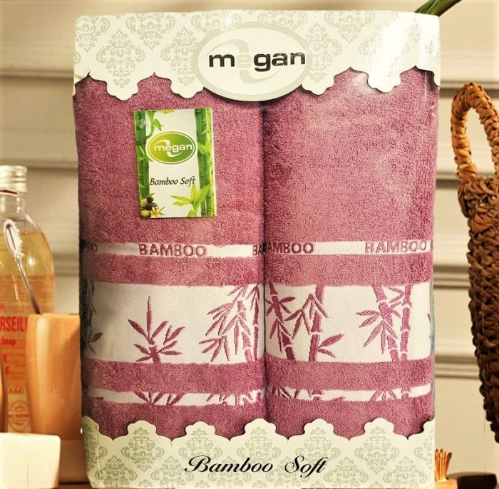 Set 2 prosoape baie Best Cotton - Bambus roz ars, 100% bambus, 70x140 cm - imagine 2