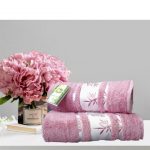 Set 2 prosoape baie Best Cotton - Bambus roz ars, 100% bambus, 50x90 cm si 70x140 cm - imagine 2
