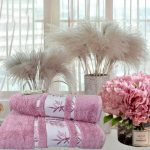 Set 2 prosoape baie Best Cotton - Bambus roz ars, 100% bambus, 50x90 cm si 70x140 cm