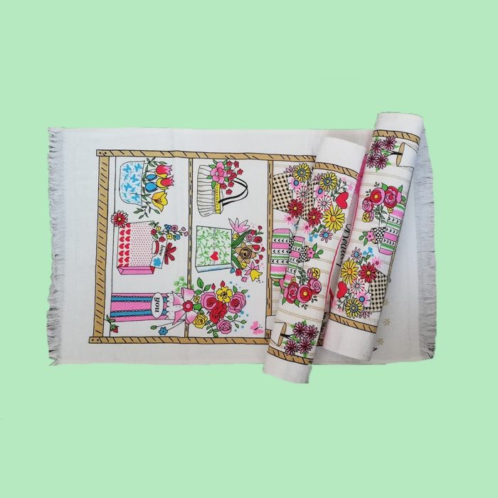 Set 3 prosoape de bucatarie Best Cotton - model ciucuri, 100% Bumbac, 40x60 cm  28 - imagine 5