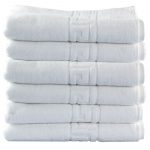 Prosop Best Cotton Hotel - Greek Border Jacquard , 100% Bumbac, 70x140 cm, alb, 500g/mp - imagine 5