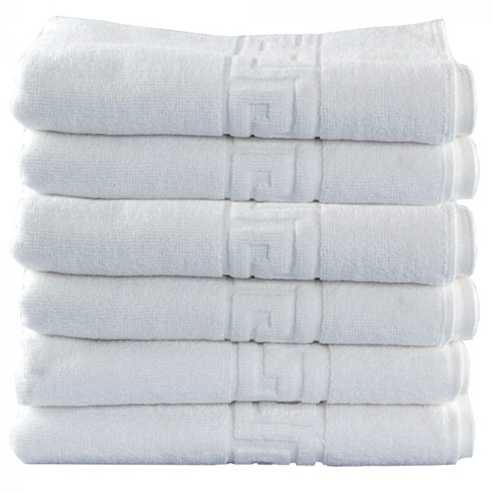 Prosop Best Cotton Hotel - Greek Border Jacquard , 100% Bumbac, 70x140 cm, alb, 500g/mp - imagine 5