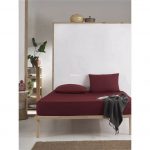 Set 2 Fete de perna Best Cotton Hotel, 100% bumbac, Olandina color,  dimensiunea 50x70 cm, bordo