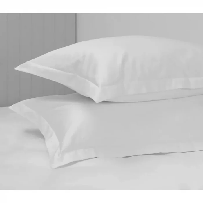 Set 2 fete de perna Best Cotton Damasc Saten DeLux , 100% bumbac, alb - imagine 4