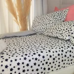 Pachet cearsaf de pat 220x240 cm + 2 fete de perna 50x70 cm Best Cotton Deco 44 - Ranforce color, 100% bumbac - imagine 4