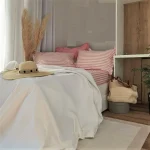 Pachet cearsaf de pat 220x240 cm + 2 fete de perna 50x70 cm Best Cotton Deco 43 - Ranforce color, 100% bumbac - imagine 2