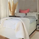 Pachet cearsaf de pat 220x240 cm + 2 fete de perna 50x70 cm Best Cotton Deco 39 - Ranforce color, 100% bumbac - imagine 2