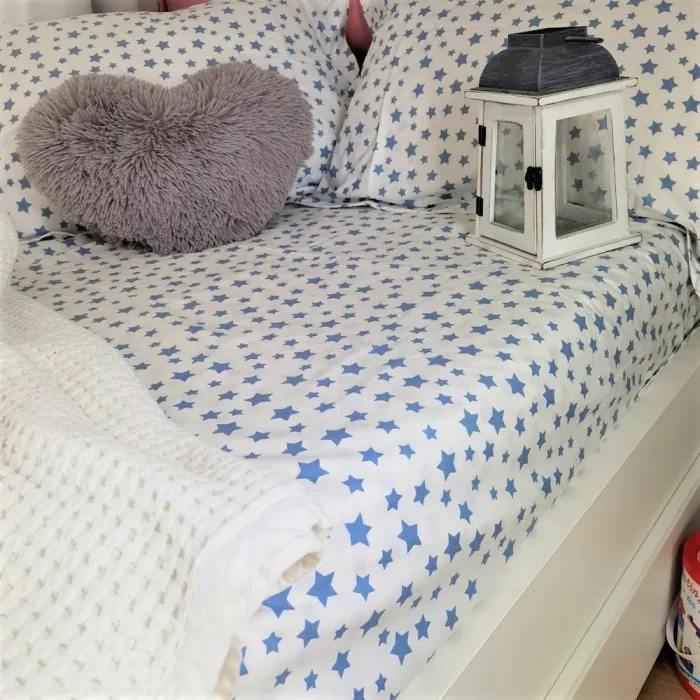 Pachet cearsaf de pat 220x240 cm + 2 fete de perna 50x70 cm Best Cotton Deco 39 - Ranforce color, 100% bumbac - imagine 4