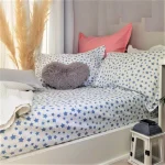 Pachet cearsaf de pat 220x240 cm + 2 fete de perna 50x70 cm Best Cotton Deco 39 - Ranforce color, 100% bumbac