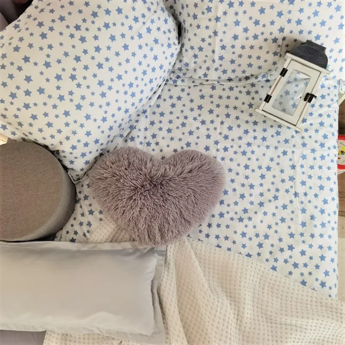 Pachet cearsaf de pat 220x240 cm + 2 fete de perna 50x70 cm Best Cotton Deco 39 - Ranforce color, 100% bumbac - imagine 5