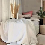 Pachet cearsaf de pat 220x240 cm + 2 fete de perna 50x70 cm Best Cotton Deco 45 - Ranforce color, 100% bumbac - imagine 5