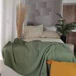 Pachet cearsaf de pat 220x240 cm + 2 fete de perna 50x70 cm Best Cotton Deco 38 - Ranforce color, 100% bumbac - imagine 2