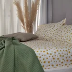 Pachet cearsaf de pat 220x240 cm + 2 fete de perna 50x70 cm Best Cotton Deco 38 - Ranforce color, 100% bumbac
