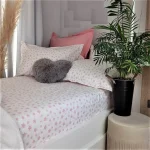 Pachet cearsaf de pat 220x240 cm + 2 fete de perna 50x70 cm Best Cotton Deco 45 - Ranforce color, 100% bumbac - imagine 2