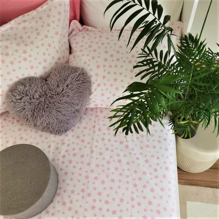 Pachet cearsaf de pat 220x240 cm + 2 fete de perna 50x70 cm Best Cotton Deco 45 - Ranforce color, 100% bumbac - imagine 3