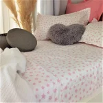 Pachet cearsaf de pat 220x240 cm + 2 fete de perna 50x70 cm Best Cotton Deco 45 - Ranforce color, 100% bumbac