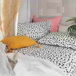 Pachet cearsaf de pat 220x240 cm + 2 fete de perna 50x70 cm Best Cotton Deco 44 - Ranforce color, 100% bumbac - imagine 3