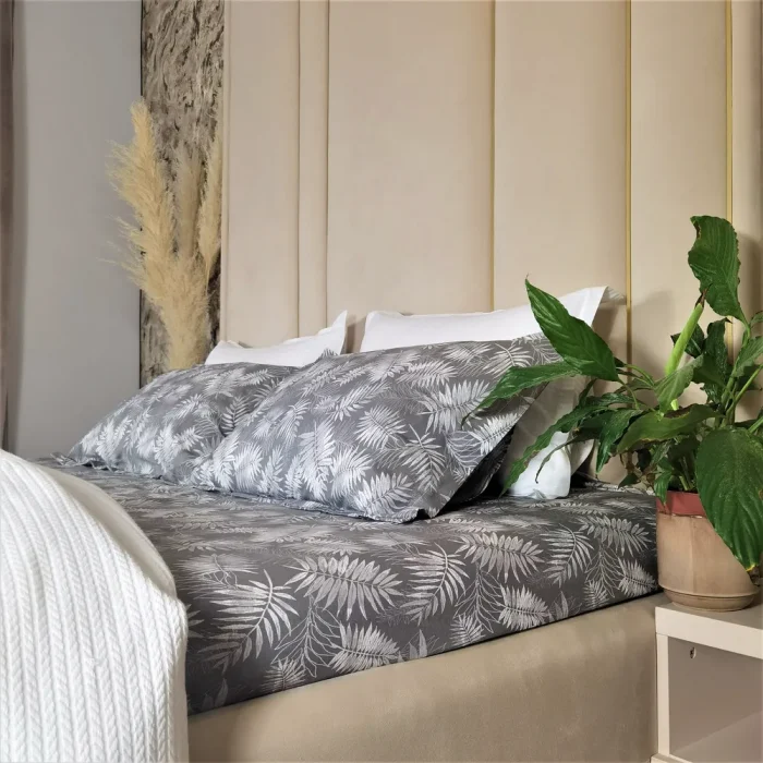 Pachet cearsaf de pat 220x240 cm + 2 fete de perna 50x70 cm Best Cotton Deco 47 - Ranforce color, 100% bumbac - imagine 4