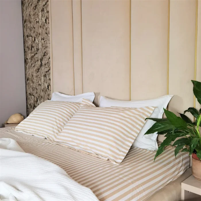 Pachet cearsaf de pat 220x240 cm + 2 fete de perna 50x70 cm Best Cotton Deco 50 - Ranforce color, 100% bumbac - imagine 7