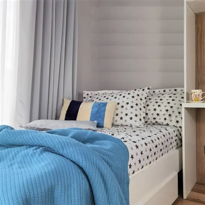 Pachet cearsaf de pat 220x240 cm + 2 fete de perna 50x70 cm Best Cotton Deco 40 - Ranforce color, 100% bumbac - imagine 2