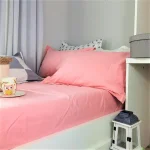 Pachet cearsaf de pat 220x240 cm + 2 fete de perna 50x70 cm Best Cotton Deco 46 - Ranforce color, 100% bumbac