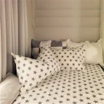 Pachet cearsaf de pat 220x240 cm + 2 fete de perna 50x70 cm Best Cotton Deco 42 - Ranforce color, 100% bumbac