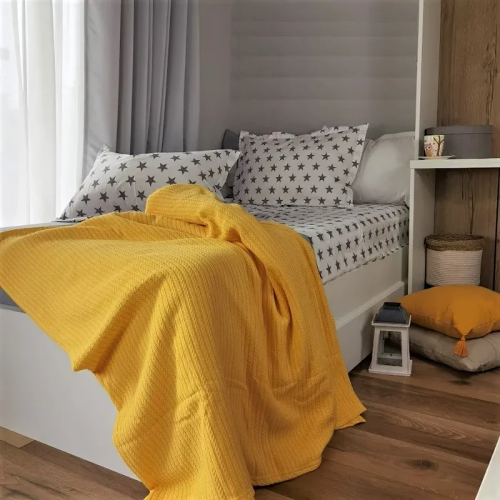 Pachet cearsaf de pat 220x240 cm + 2 fete de perna 50x70 cm Best Cotton Deco 42 - Ranforce color, 100% bumbac - imagine 4