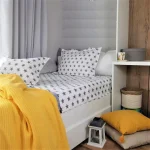 Pachet cearsaf de pat 220x240 cm + 2 fete de perna 50x70 cm Best Cotton Deco 42 - Ranforce color, 100% bumbac - imagine 5