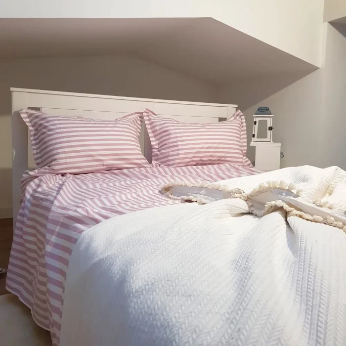 Pachet cearceaf de pat 220x240 cm + 2 fete de perna 50x70 cm Best Cotton Deco 59 - Ranforce color, 100% bumbac - imagine 2