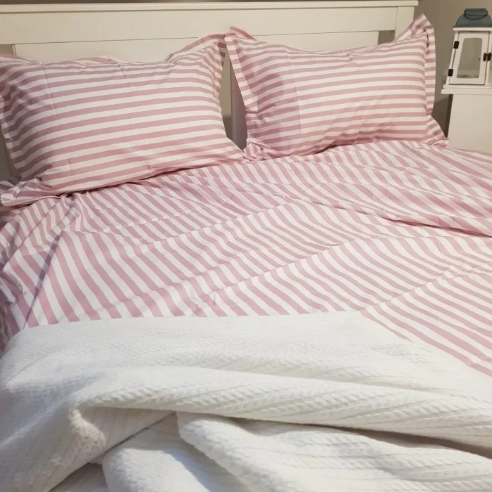 Pachet cearceaf de pat 220x240 cm + 2 fete de perna 50x70 cm Best Cotton Deco 59 - Ranforce color, 100% bumbac - imagine 4