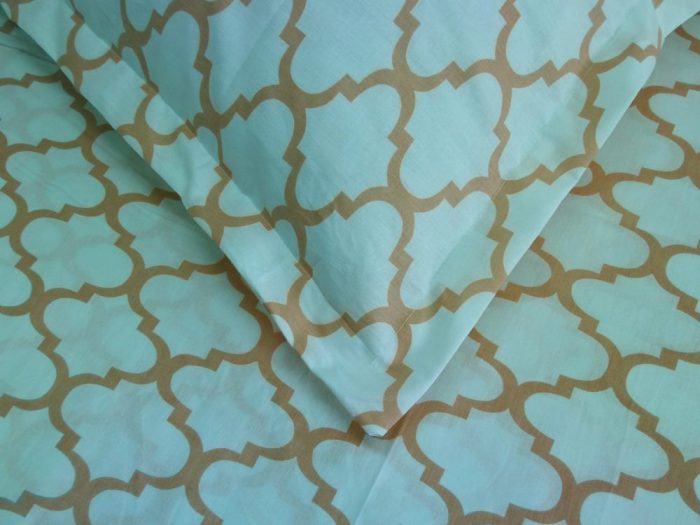 Pachet cearceaf de pat 220x240 cm + 2 fete de perna 50x70 cm Best Cotton Deco 9 - Ranforce color, 100% bumbac - imagine 2