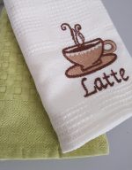 Set 2 prosoape bucatarie Best Cotton - model fagure, fistic 1, 100% Bumbac, 40x60 cm, cu broderie - imagine 2