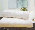 Set 2 prosoape baie Best Cotton - Bambus ivoire, 100% bambus, 50x90 cm si 70x140 cm