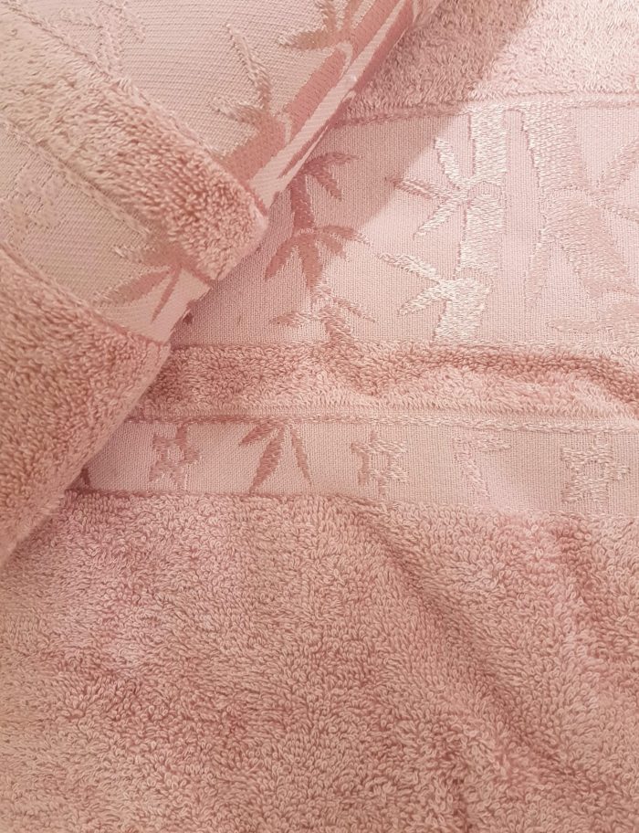 Set 2 prosoape baie Best Cotton - Bambus roz pudra, 100% bambus, 70x140 cm - imagine 3