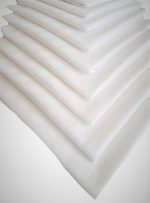 Pachet 50 bucati servete de masa Best Cotton Hotel - 35x35 cm, 100% bumbac, Damasc cu latime dungi 1 cm, alb - imagine 2