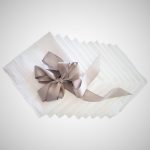 Pachet 50 bucati servete de masa Best Cotton Hotel, 100% bumbac, Damasc Saten, dimensiunea 35x35 cm, latime dungi 0.5 cm - imagine 3