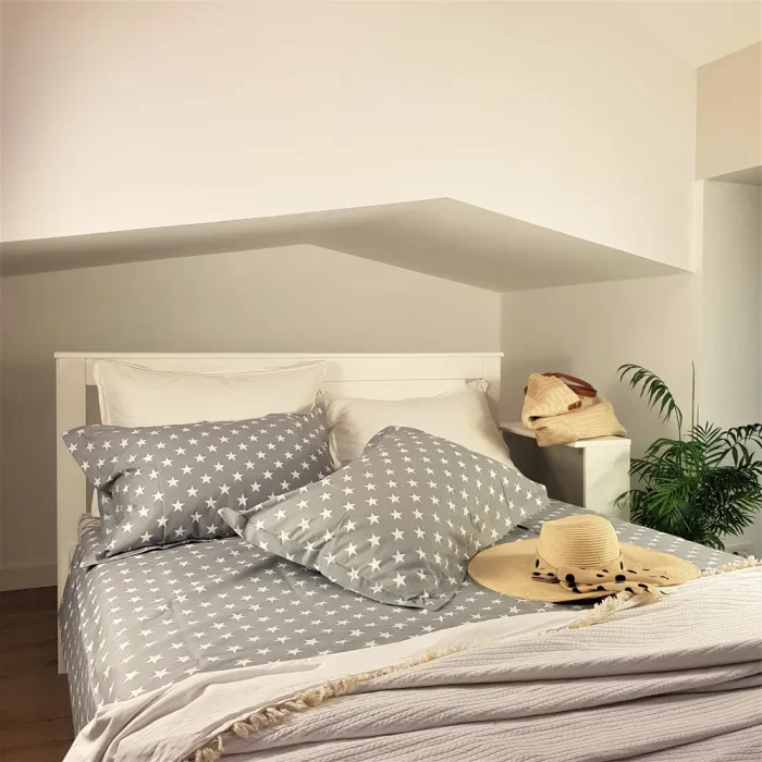 Pachet cearceaf de pat 220x240 cm + 2 fete de perna 50x70 cm Best Cotton Deco 5 - Ranforce color, 100% bumbac - imagine 6