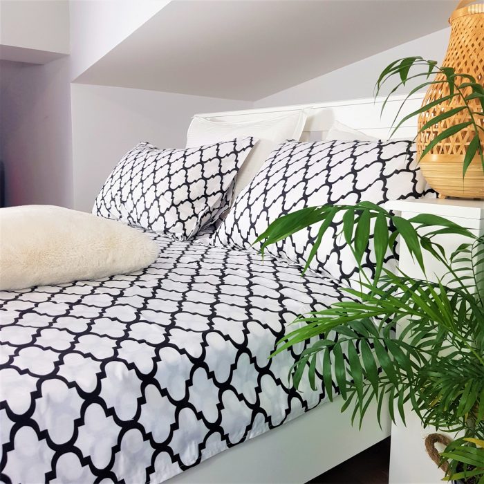 Pachet cearceaf de pat 220x240 cm + 2 fete de perna 50x70 cm Best Cotton Deco 15 - Ranforce color, 100% bumbac - imagine 2