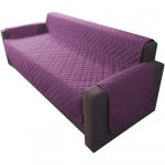 Husa cu doua fete, pentru canapea 2 locuri 125x185cm (sezut) – violet + vanilla