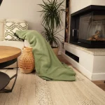 Cuvertura de pat Pique 220x240cm , bumbac 100% - Verde Menta - imagine 2