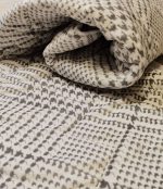 Pilota matlasata , cocolino 575gr/mp, 200x220 cm, alb-gri - imagine 2