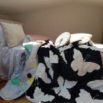 Pilota de vara, matlasata - Fleece, cu 2 fete, 150 g/mp, umplutura fibre naturale, Black Butterfly 2 - imagine 3