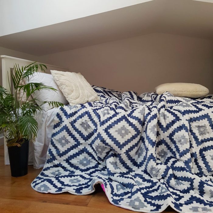 Pilota de vara, matlasata - Fleece, cu 2 fete, 150 g/mp, umplutura fibre naturale, Caro - imagine 4