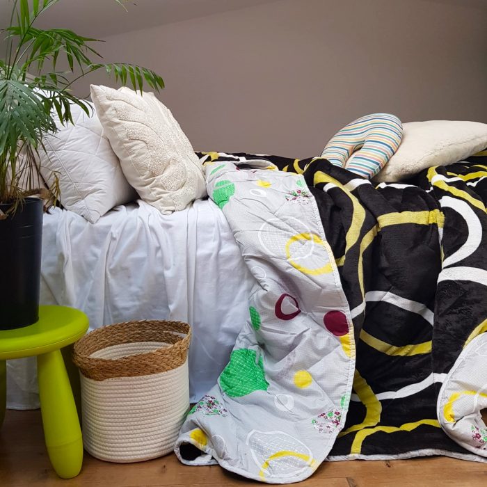 Pilota de vara, matlasata - Fleece, cu 2 fete, 150 g/mp, umplutura fibre naturale, Circle - imagine 2