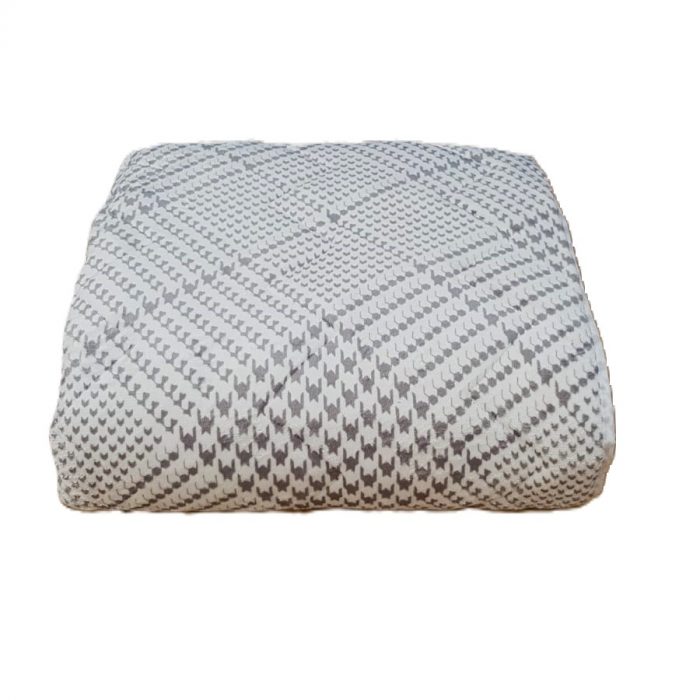 Pilota de vara, matlasata - Fleece, cu 2 fete, 150 g/mp, umplutura fibre naturale, Geometric - imagine 5